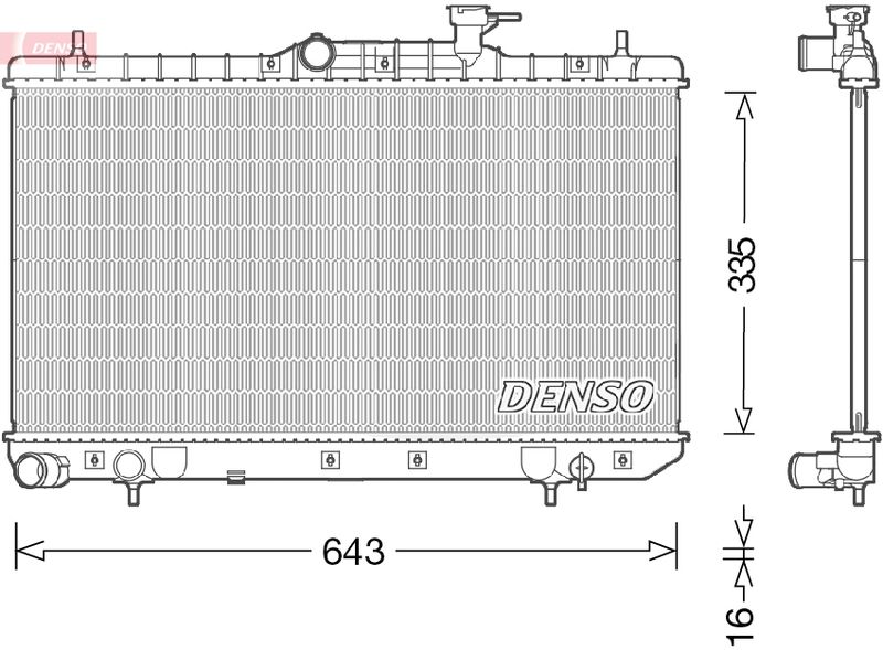 DENSO DRM41014 Radiator, engine cooling