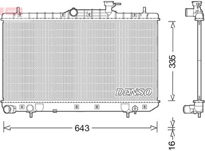 Radiator, engine cooling DENSO DRM41014