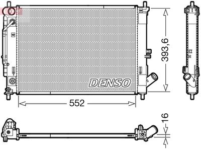 Radiator, engine cooling DENSO DRM41016