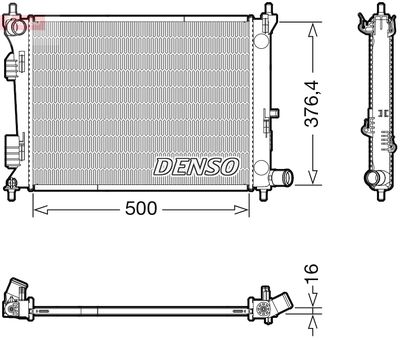 Radiator, engine cooling DENSO DRM41017