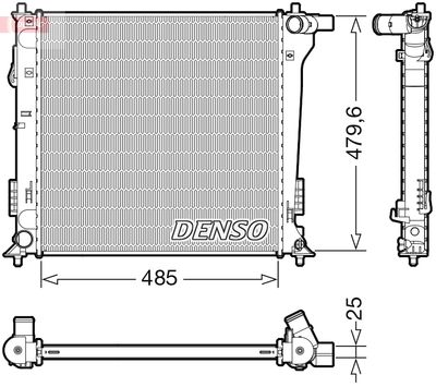 Radiator, engine cooling DENSO DRM41020