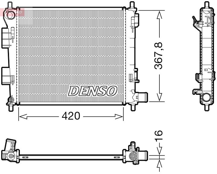 DENSO DRM41025 Radiator, engine cooling