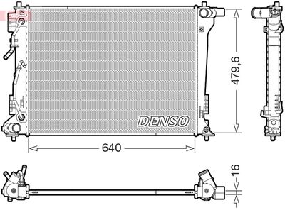Radiator, engine cooling DENSO DRM41027