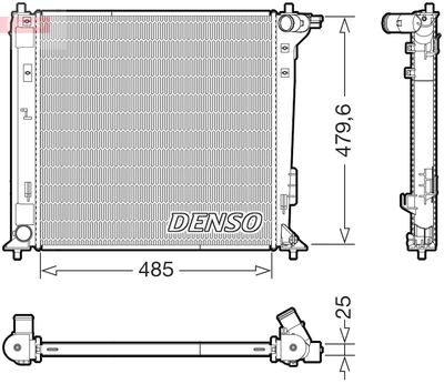 Radiator, engine cooling DENSO DRM41031