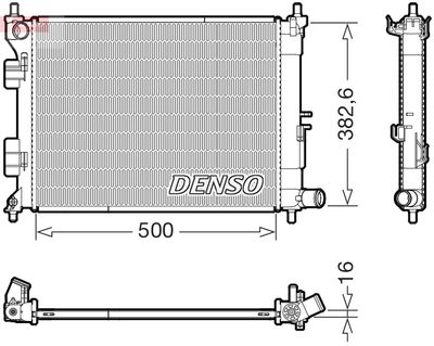 Radiator, engine cooling DENSO DRM41032