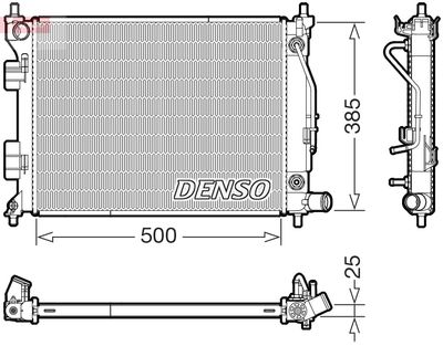 Radiator, engine cooling DENSO DRM41033