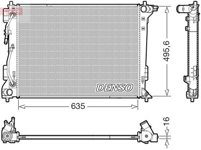 Radiator, engine cooling DENSO DRM41036