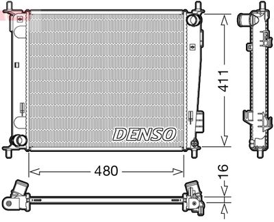 Radiator, engine cooling DENSO DRM43003