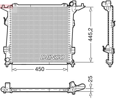 Radiator, engine cooling DENSO DRM43006