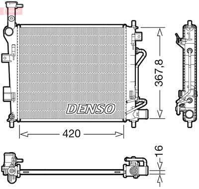 Radiator, engine cooling DENSO DRM43007