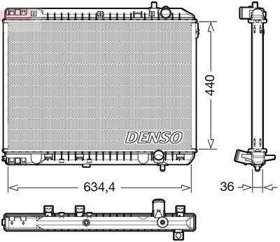 Radiator, engine cooling DENSO DRM43008
