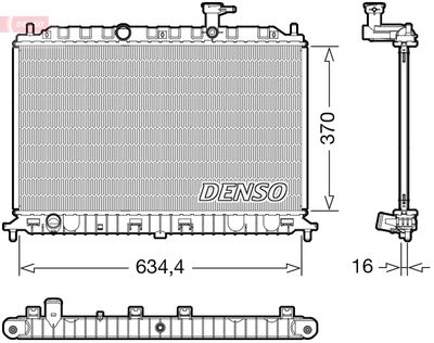 Radiator, engine cooling DENSO DRM43009