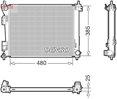 Radiator, engine cooling DENSO DRM43010