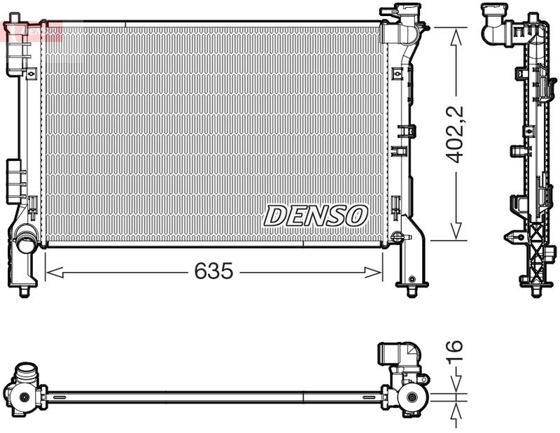 DENSO DRM43012 Radiator, engine cooling