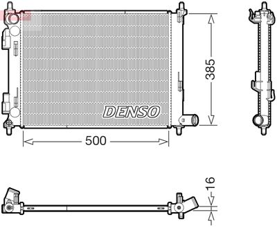 Radiator, engine cooling DENSO DRM43013