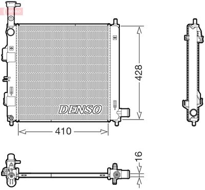 Radiator, engine cooling DENSO DRM43014