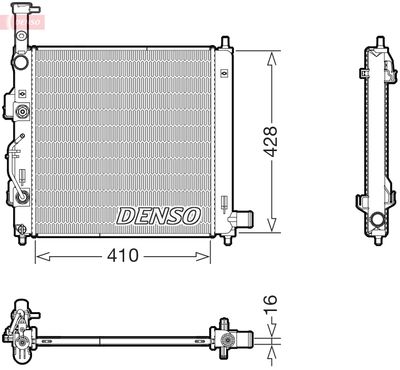 Radiator, engine cooling DENSO DRM43015