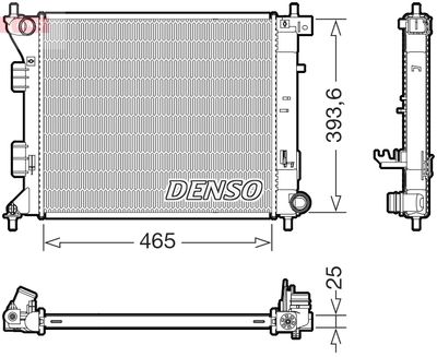 Radiator, engine cooling DENSO DRM43016