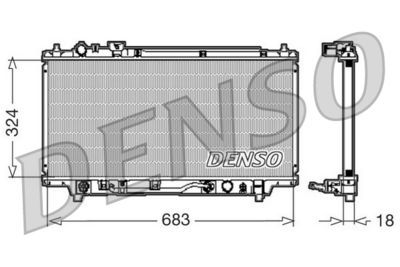 Radiator, engine cooling DENSO DRM44001