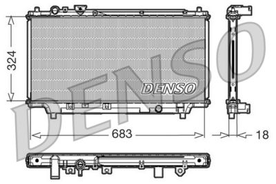 Radiator, engine cooling DENSO DRM44002