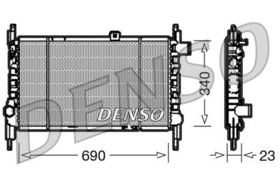 Radiator, engine cooling DENSO DRM44003