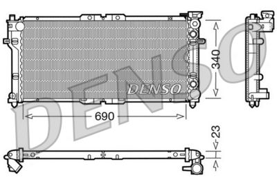 Radiator, engine cooling DENSO DRM44004