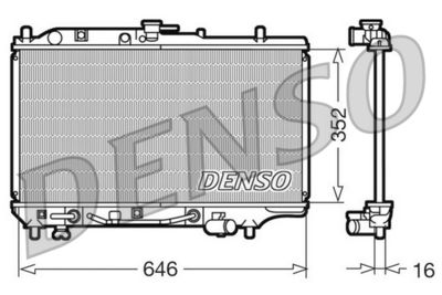 Radiator, engine cooling DENSO DRM44005