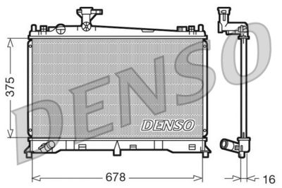 Radiator, engine cooling DENSO DRM44010