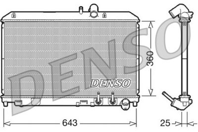 Radiator, engine cooling DENSO DRM44012