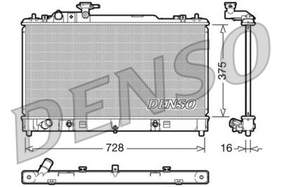 Radiator, engine cooling DENSO DRM44021