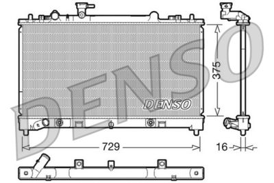 Radiator, engine cooling DENSO DRM44022