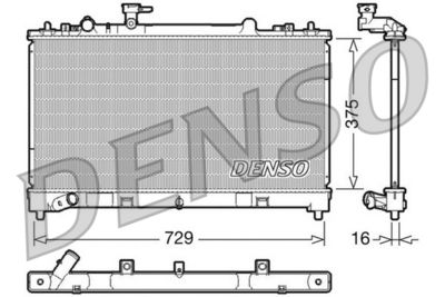 Radiator, engine cooling DENSO DRM44023
