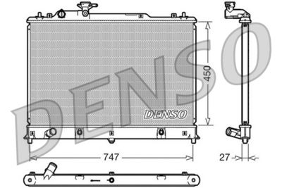 Radiator, engine cooling DENSO DRM44025