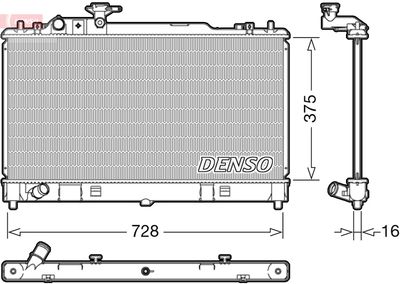 Radiator, engine cooling DENSO DRM44033
