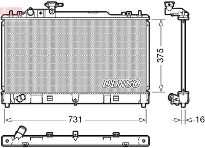 Radiator, engine cooling DENSO DRM44036