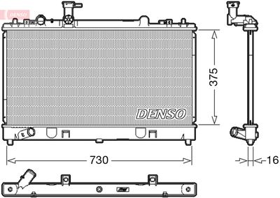 Radiator, engine cooling DENSO DRM44037