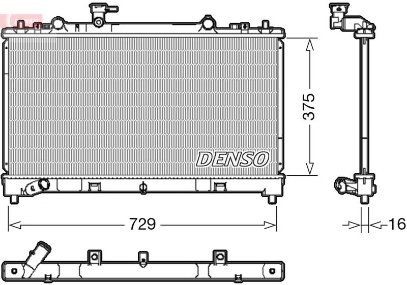 DENSO DRM44038 Radiator, engine cooling