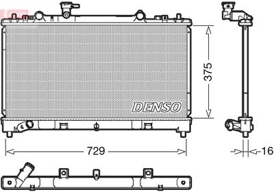 Radiator, engine cooling DENSO DRM44038