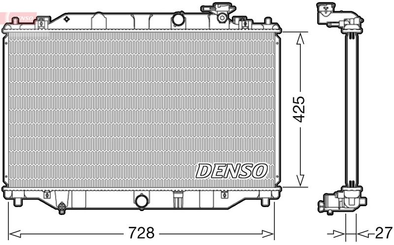 DENSO DRM44040 Radiator, engine cooling
