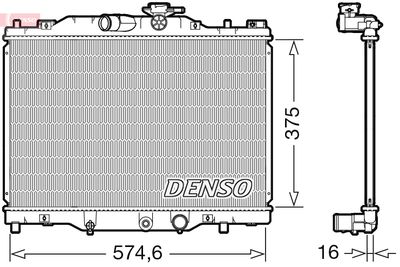 Radiator, engine cooling DENSO DRM44043