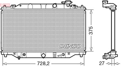 Radiator, engine cooling DENSO DRM44044