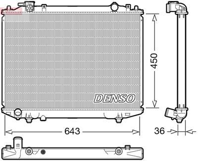 Radiator, engine cooling DENSO DRM44047
