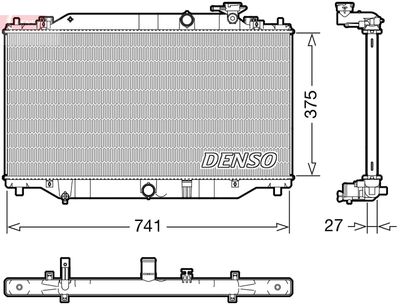 Radiator, engine cooling DENSO DRM44049