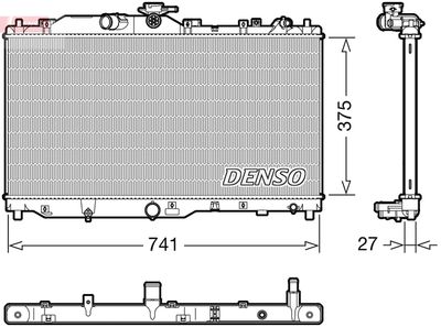 Radiator, engine cooling DENSO DRM44050