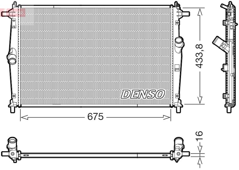 DENSO DRM44054 Radiator, engine cooling