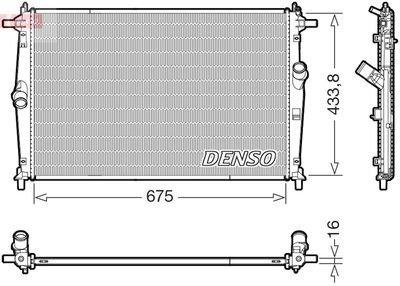 Radiator, engine cooling DENSO DRM44054