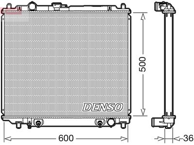 Radiator, engine cooling DENSO DRM45003
