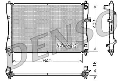 Radiator, engine cooling DENSO DRM45009