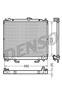 Radiator, engine cooling DENSO DRM45015
