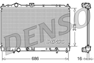 Radiator, engine cooling DENSO DRM45021